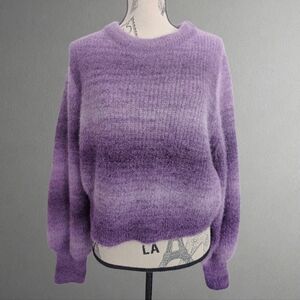 Ombre purple cropped sweater
